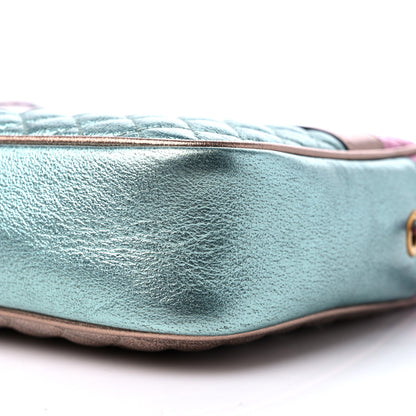 Gucci Laminated Nappa Trapuntata Small Zumi Shoulder Bag Rosa Lago Rame 9 of 9
