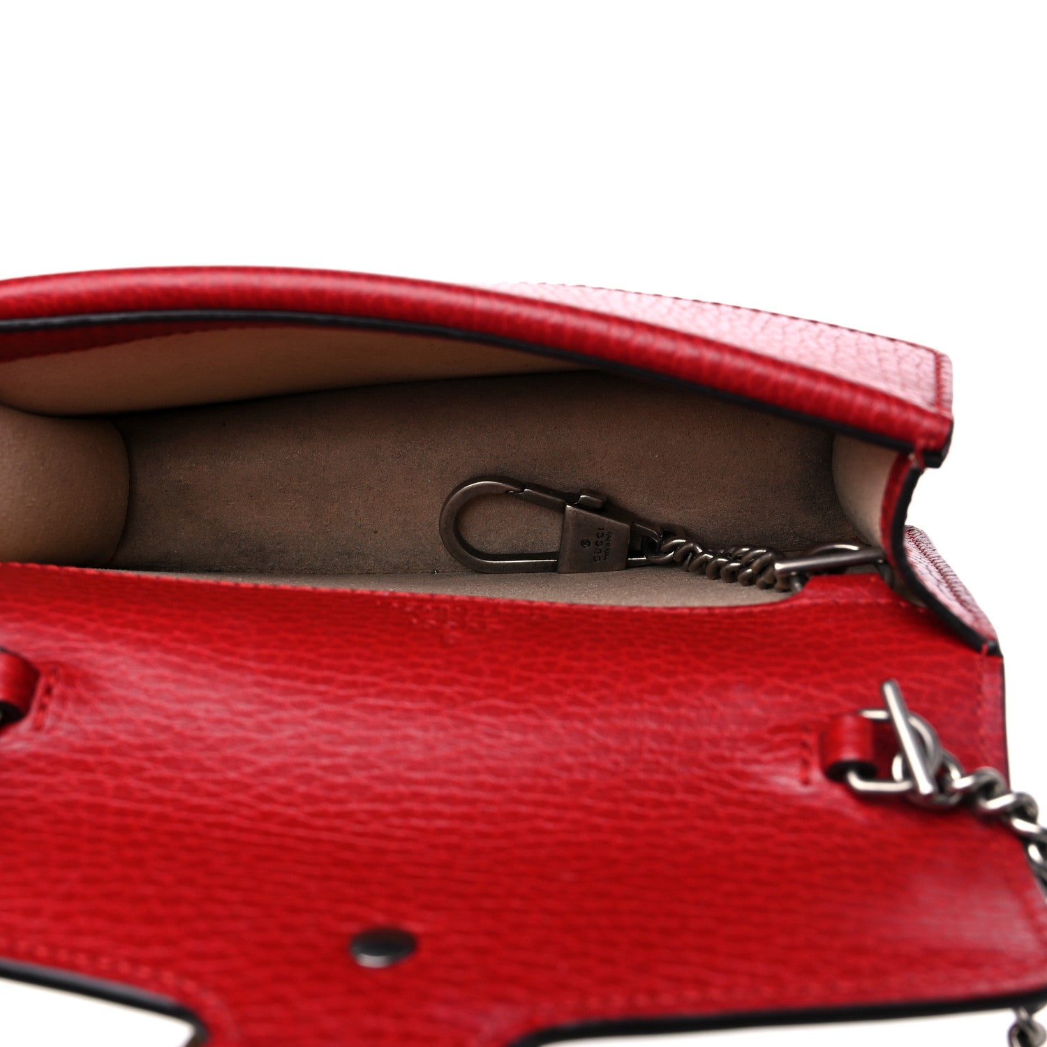 Gucci Calfskin Super Mini Dionysus Shoulder Bag Hibiscus Red 5 of 10