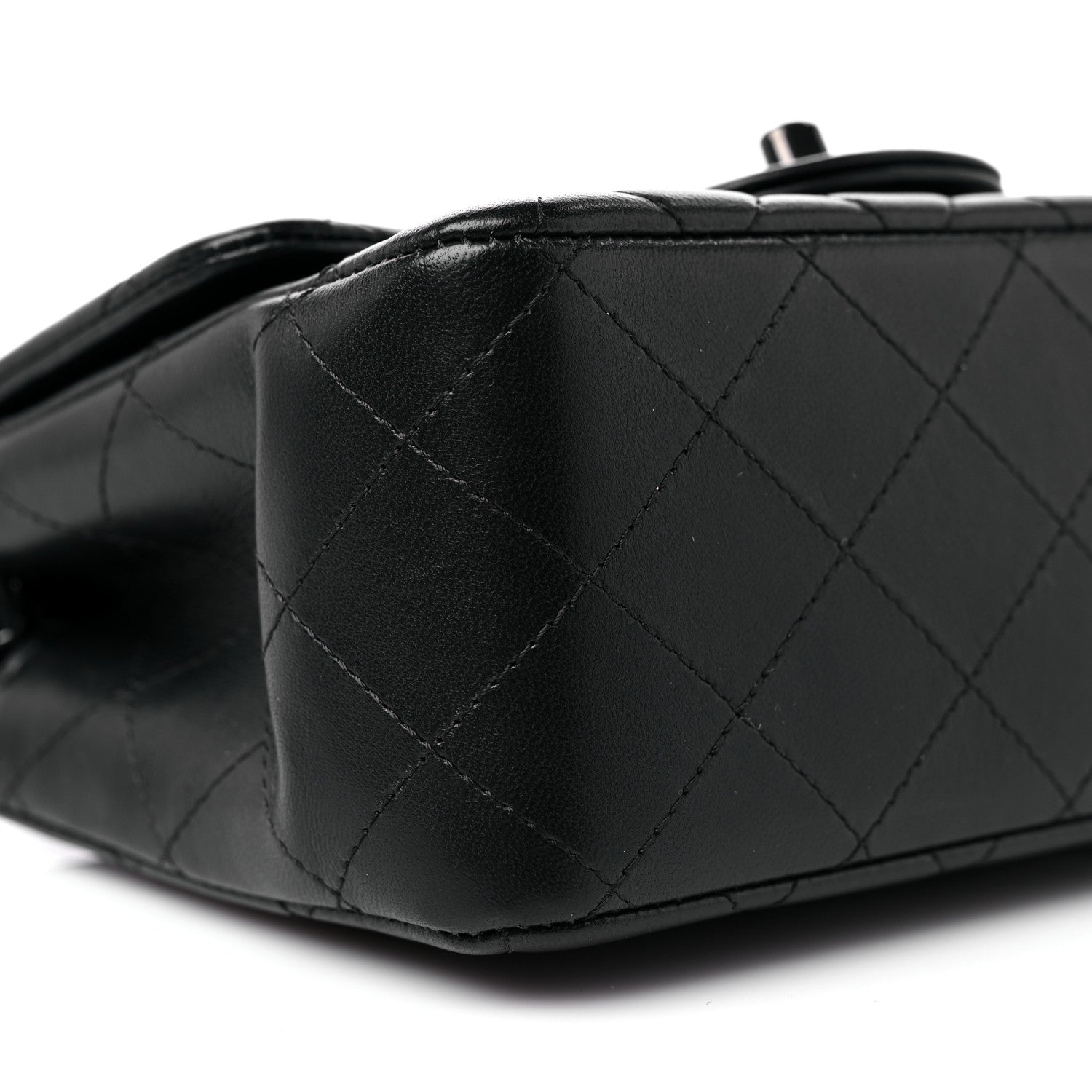 Chanel Lambskin Quilted Mini Square Flap So Black 8 of 10