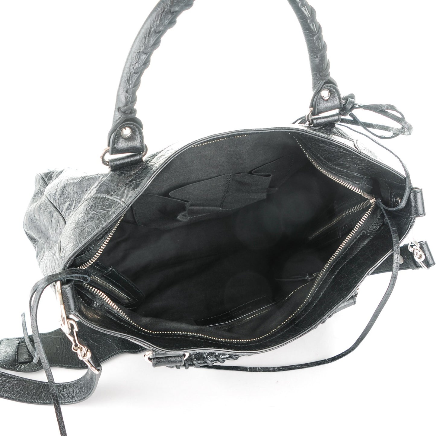 Agneau Classic Silver Hardware Velo Black