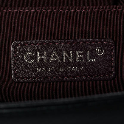 Chanel Goatskin Quilted Patent Medium Duo Boy Flap Black 15 of 15