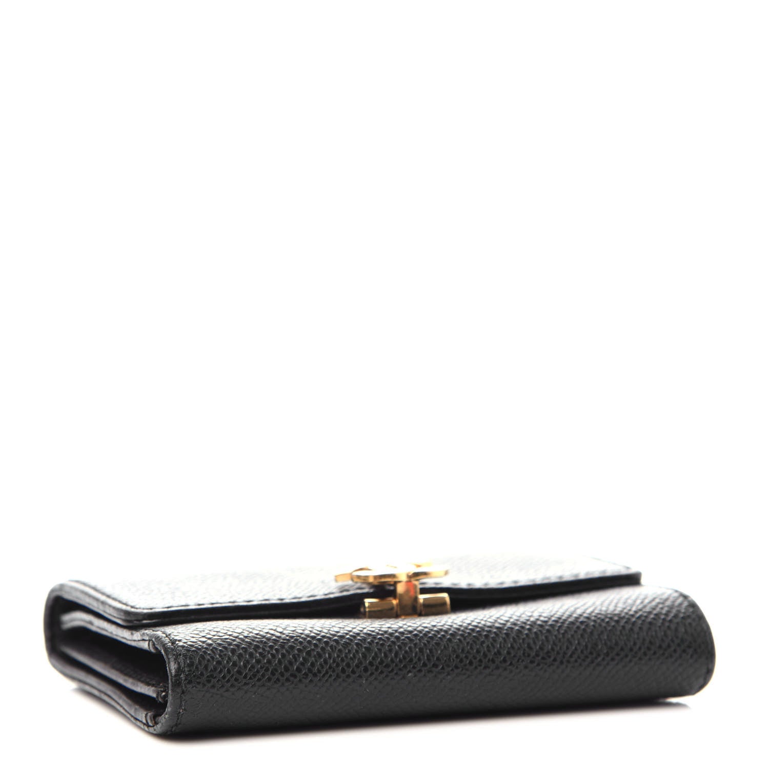 Chanel Grained Calfskin CC Flap Wallet Black 4 of 9