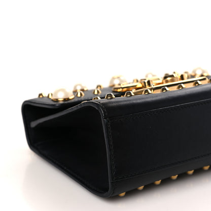 Gucci Calfskin Studded Small Padlock Shoulder Bag Black 8 of 9