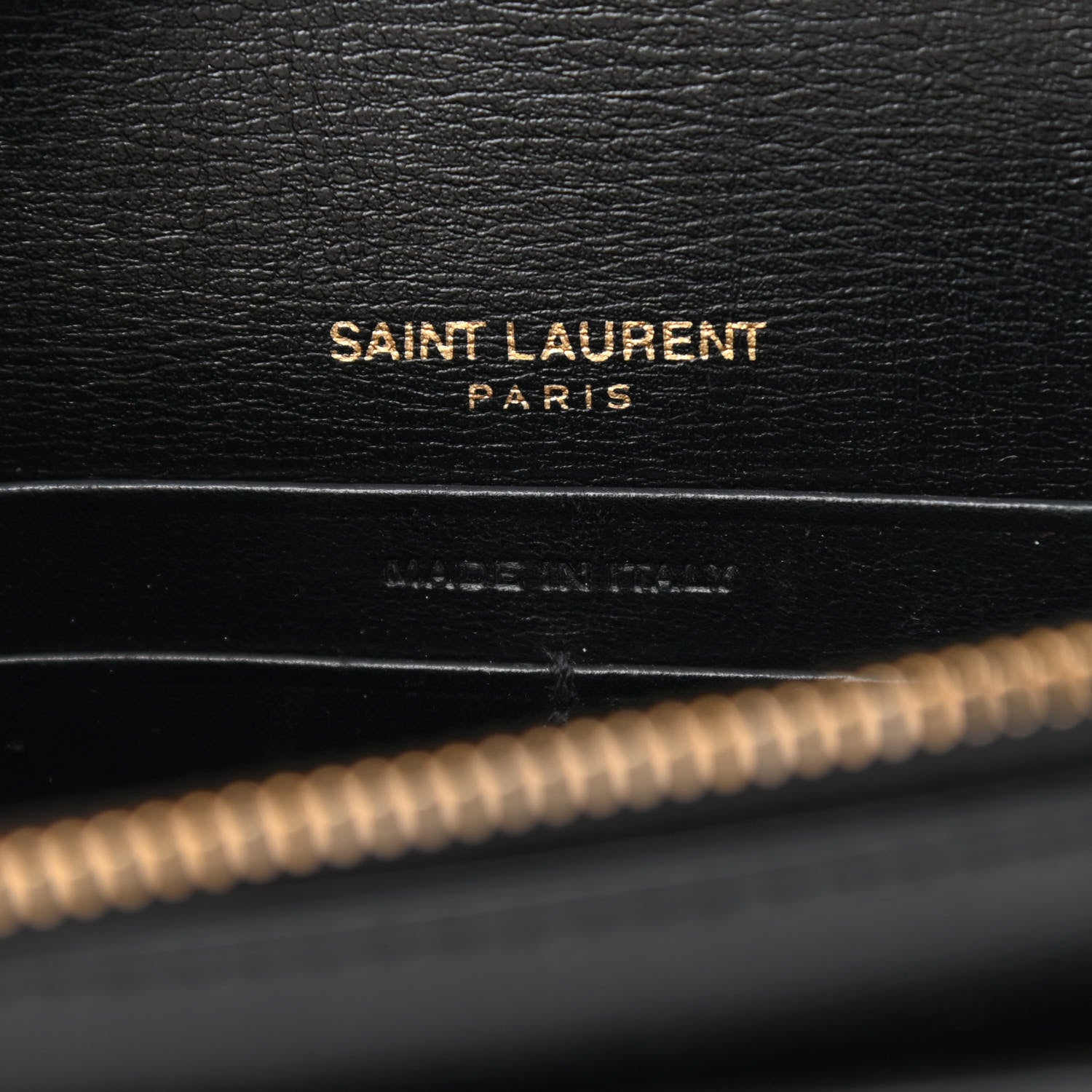 Saint Laurent Calfskin Monogram Sunset Chain Wallet Black 6 of 8