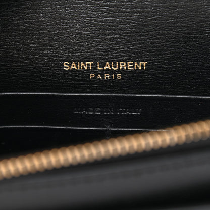 Saint Laurent Calfskin Monogram Sunset Chain Wallet Black 6 of 8
