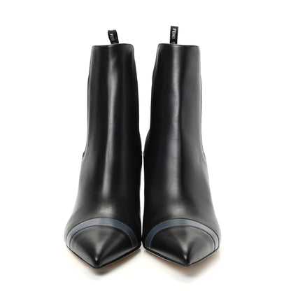 Fendi Vitello Colibri 85mm Ankle Booties 39.5 Black Antracite 2 of 10