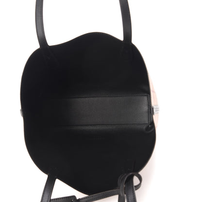 Burberry Grainy Calfskin Haymarket Check Small Reversible Tote Black 12 of 16