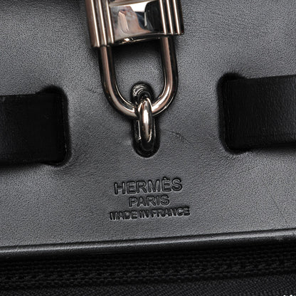Hermes Military Toile Vache Hunter Herbag Zip PM 31 Black 9 of 9