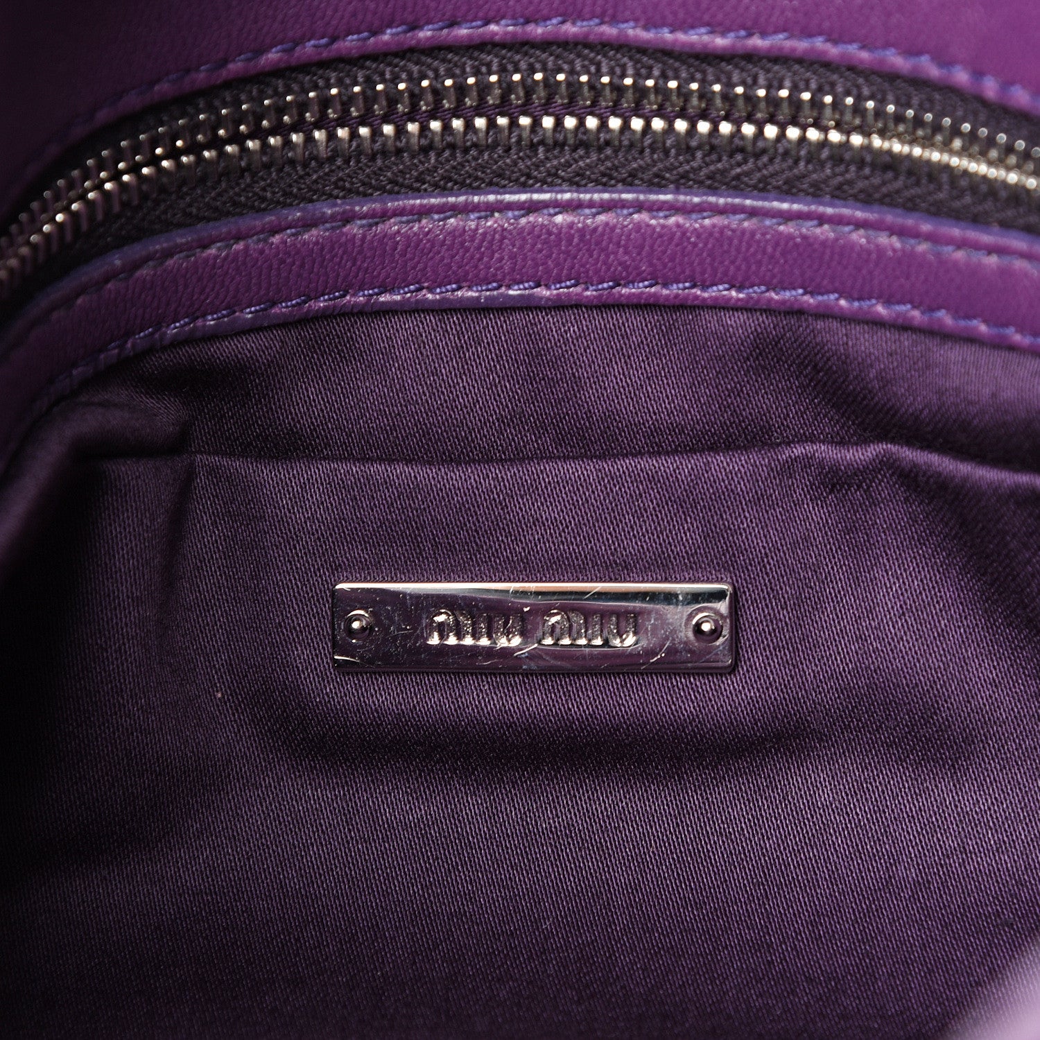 Miu Miu Nappa Matelasse Crystal Flap Clutch Ciclamino 5 of 11