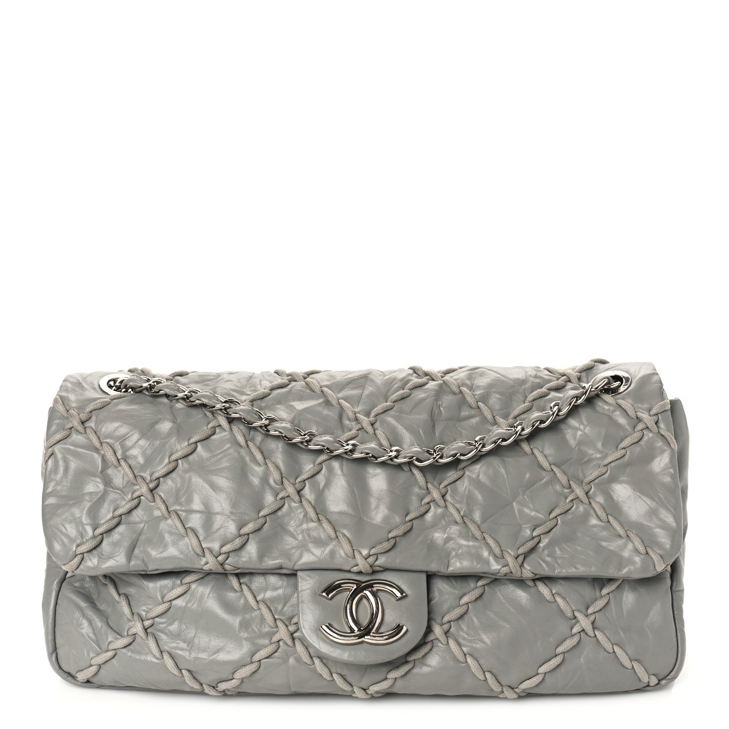 Chanel Calfskin Ultra Stitch Oversized Flap Grey 1 of 9