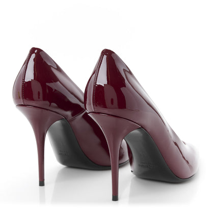 Saint Laurent Vernice Seta Soft Norma 90 Pumps 38 Grenat 5 of 10