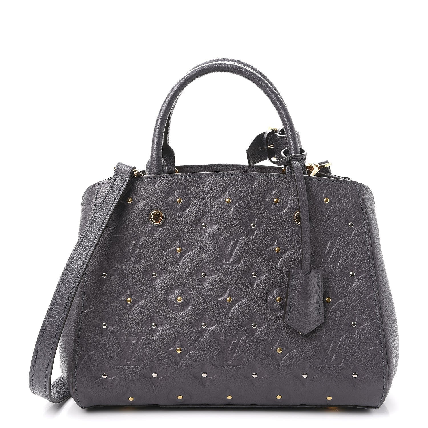 Louis Vuitton Empreinte Studded Montaigne BB Gris Silver 1 of 9