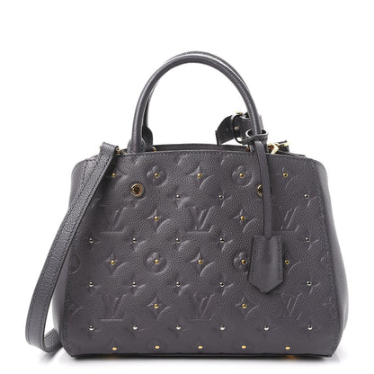 Louis Vuitton Empreinte Studded Montaigne BB Gris Silver 1 of 9