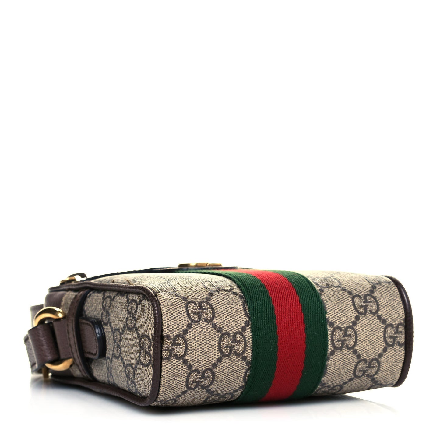 GG Supreme Monogram Web Mini Ophidia Messenger Brown