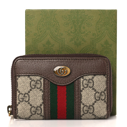 Gucci GG Supreme Web Ophidia Zip Around Card Case Brown 7 of 7