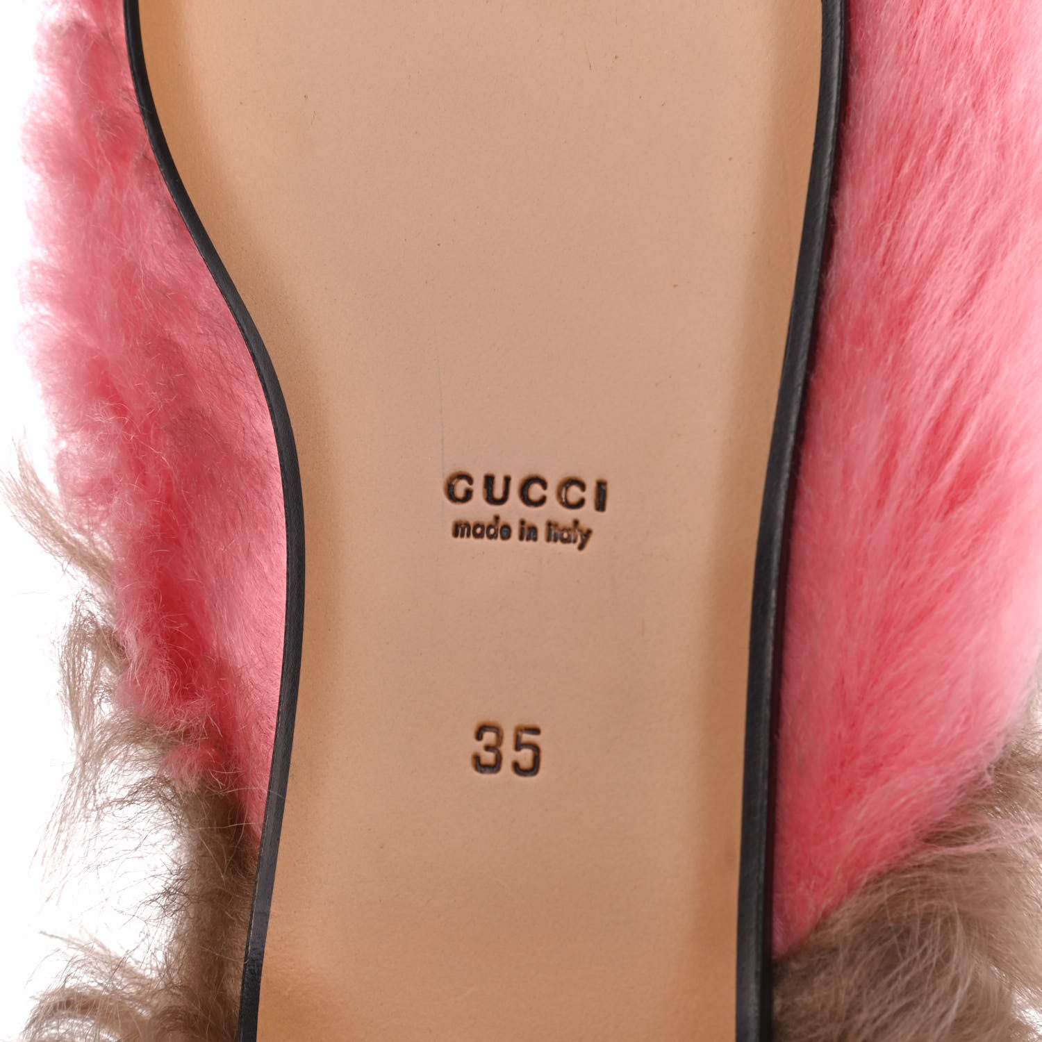 Gucci Merino Wool Womens Princetown Slippers 35 Pink 7 of 9