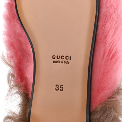 Gucci Merino Wool Womens Princetown Slippers 35 Pink 7 of 9