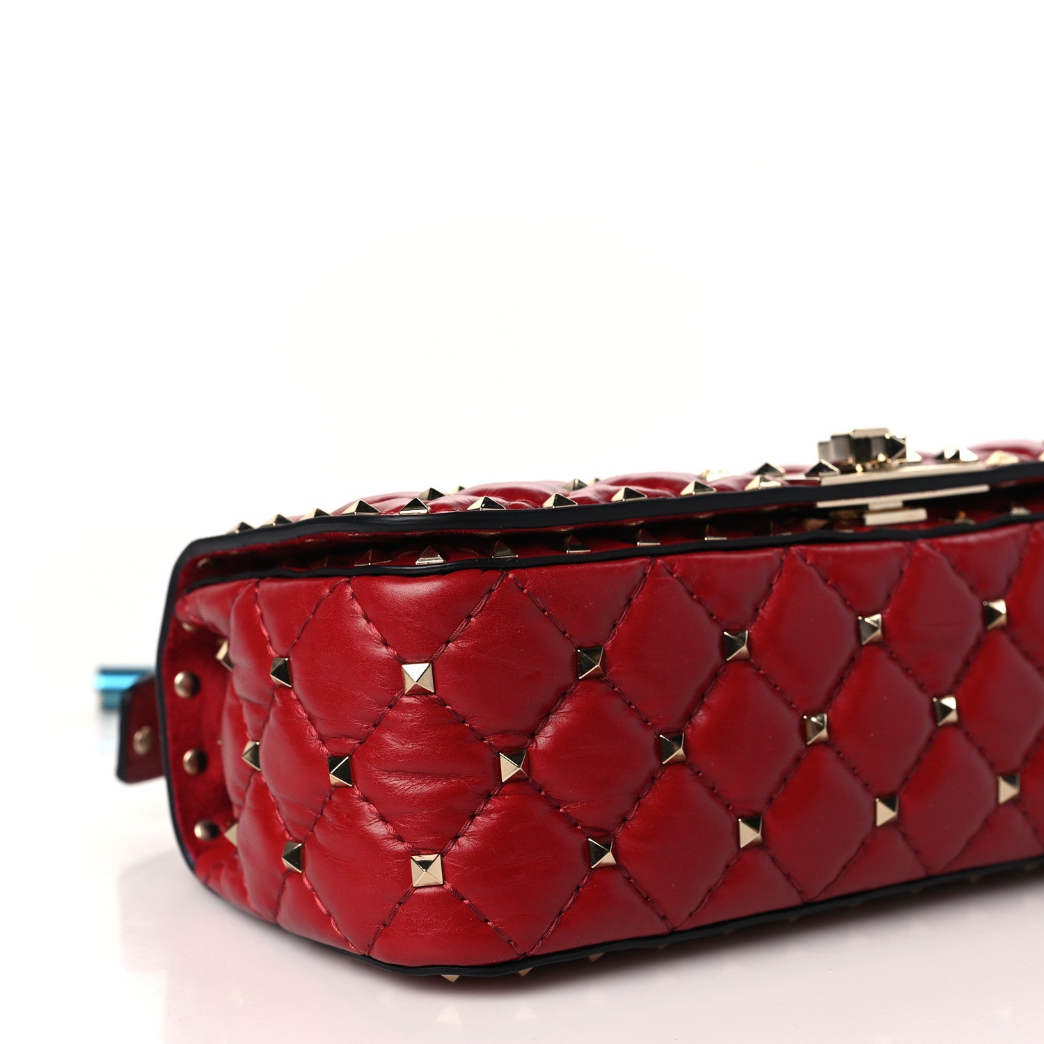 Valentino Garavani Calfskin Rockstud Spike Convertible Shoulder Bag Rosso Valentino 7 of 8