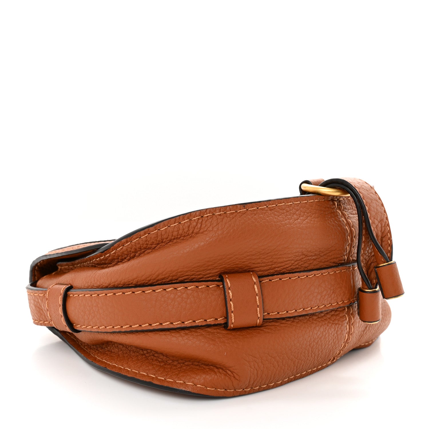 Chloe Calfskin Mini Marcie Round Crossbody Bag Tan 4 of 10