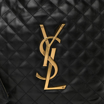 Saint Laurent Lambskin Quilted Maxi Icare Shopping Tote Black 9 of 12