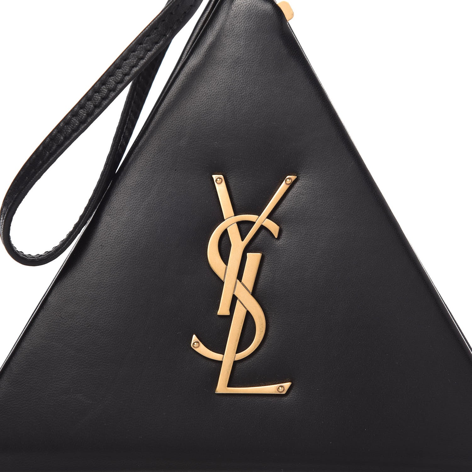 Saint Laurent Lambskin Pyramid Clutch Black 10 of 10