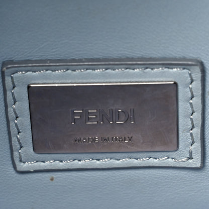 Fendi Vitello Seta Shiny Nappa Elaphe Medium Peekaboo Iconic Satchel Notturno Natural 6 of 8