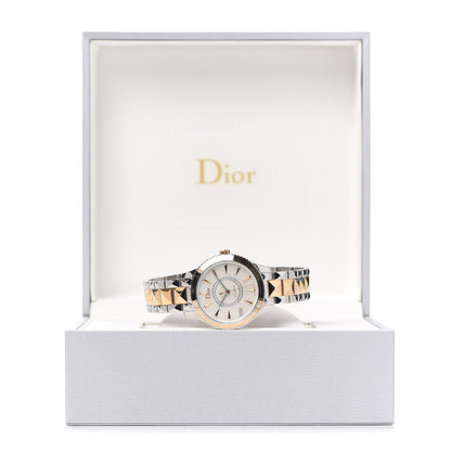 Christian Dior Stainless Steel 18K Rose Gold Diamond Mother of Pearl 32mm Dior VIII Montaigne Automatic Watch 6 of 6