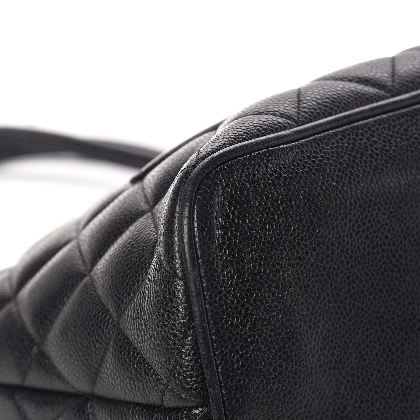 Caviar Quilted Medallion Tote Black