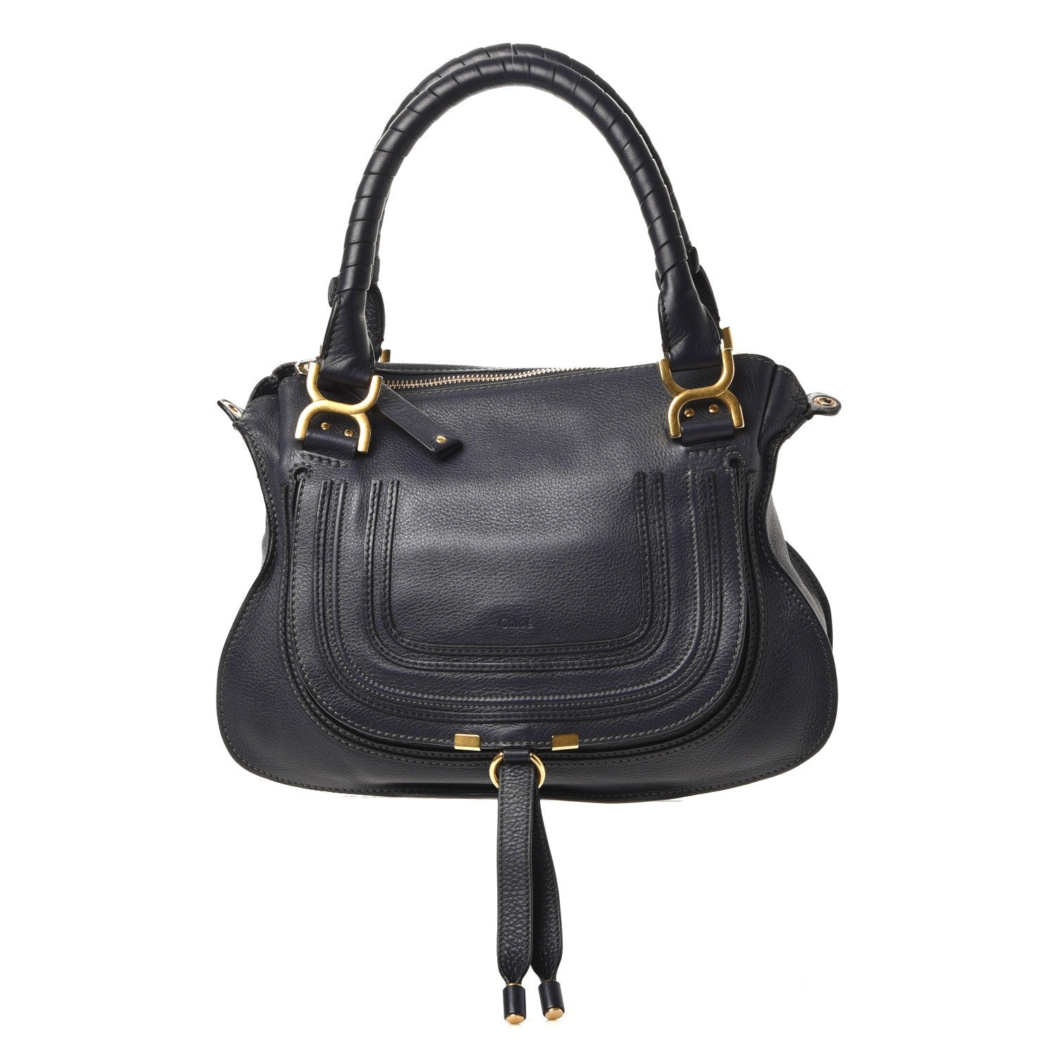 Chloe Calfskin Small Marcie Satchel Teal 1 of 9
