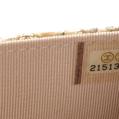 Chanel Metallic Python Wallet On Chain WOC Light Pink 8 of 8