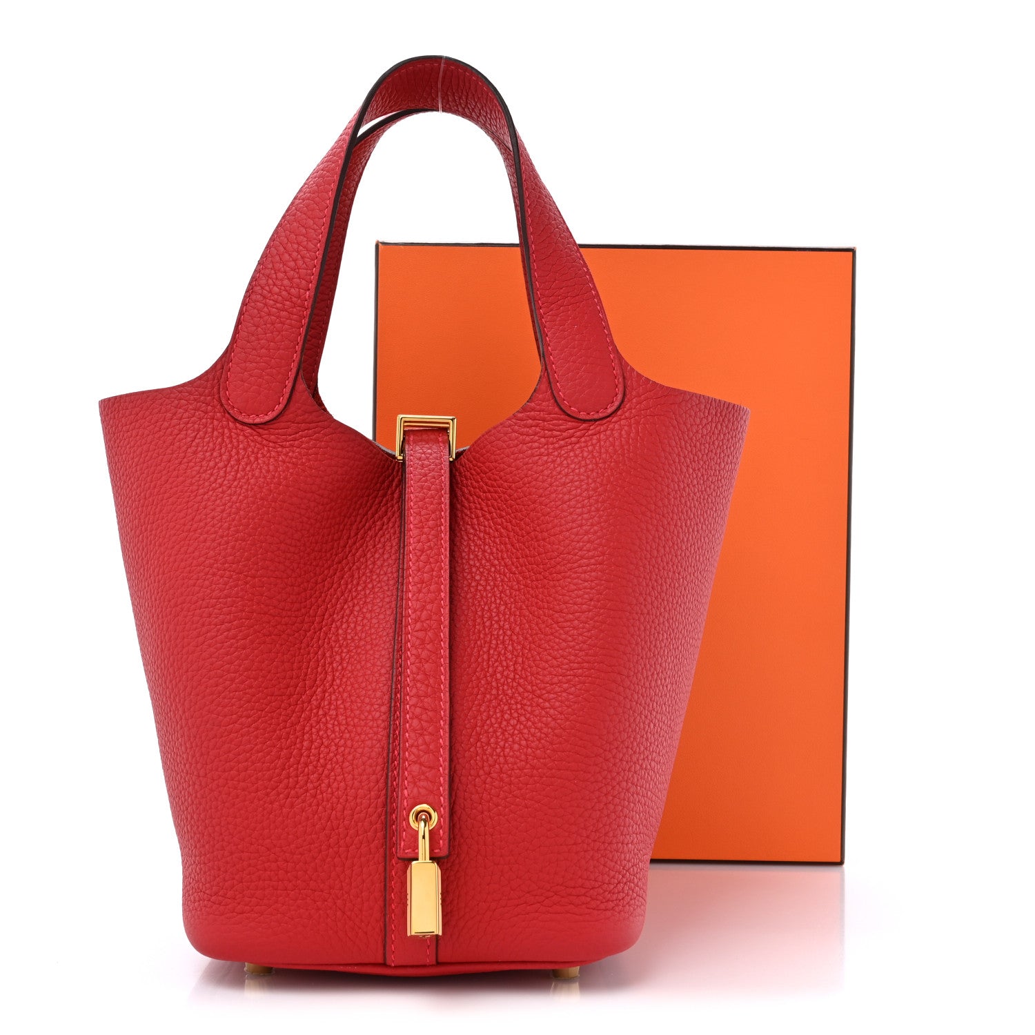 Hermes Taurillon Clemence Picotin Lock 18 PM Rouge Casaque 13 of 13