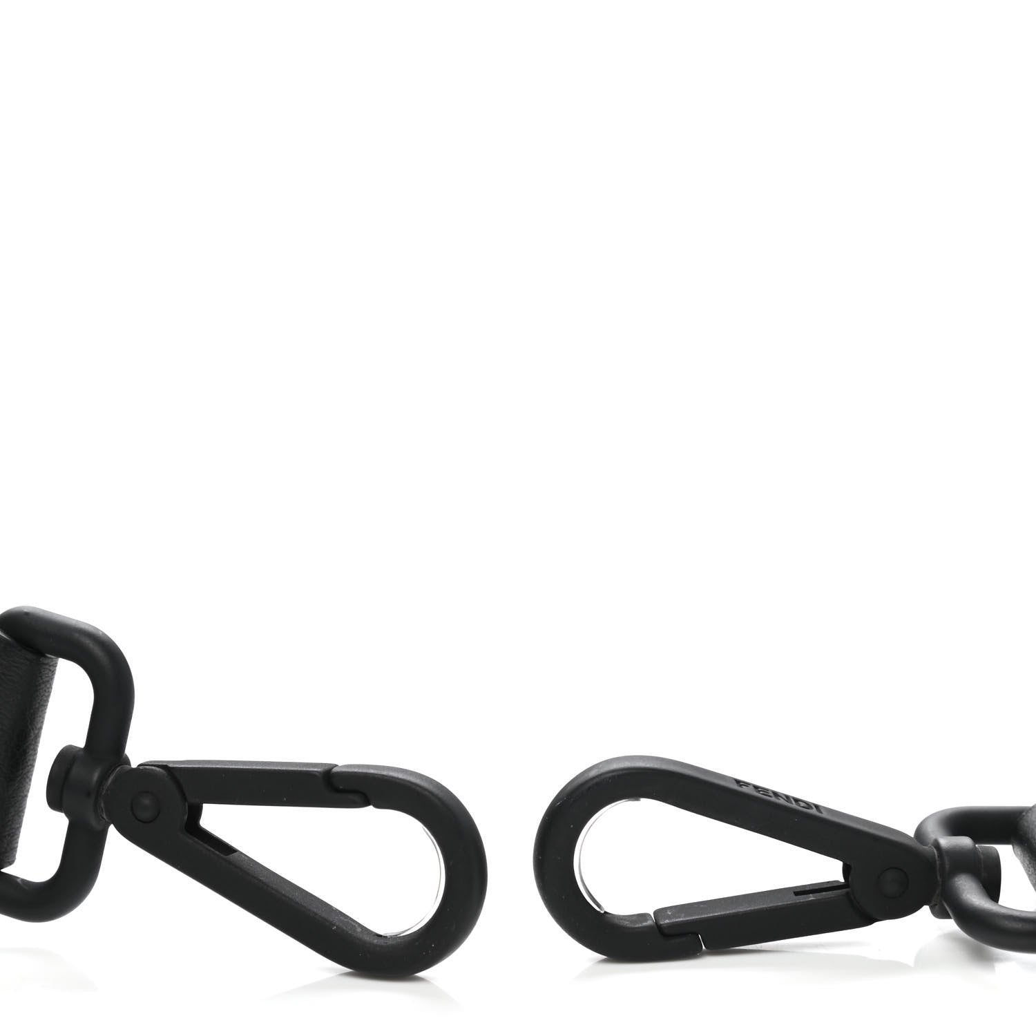 Fendi Canvas Calfskin Logo Strap Black Grey Yellow 4 of 4