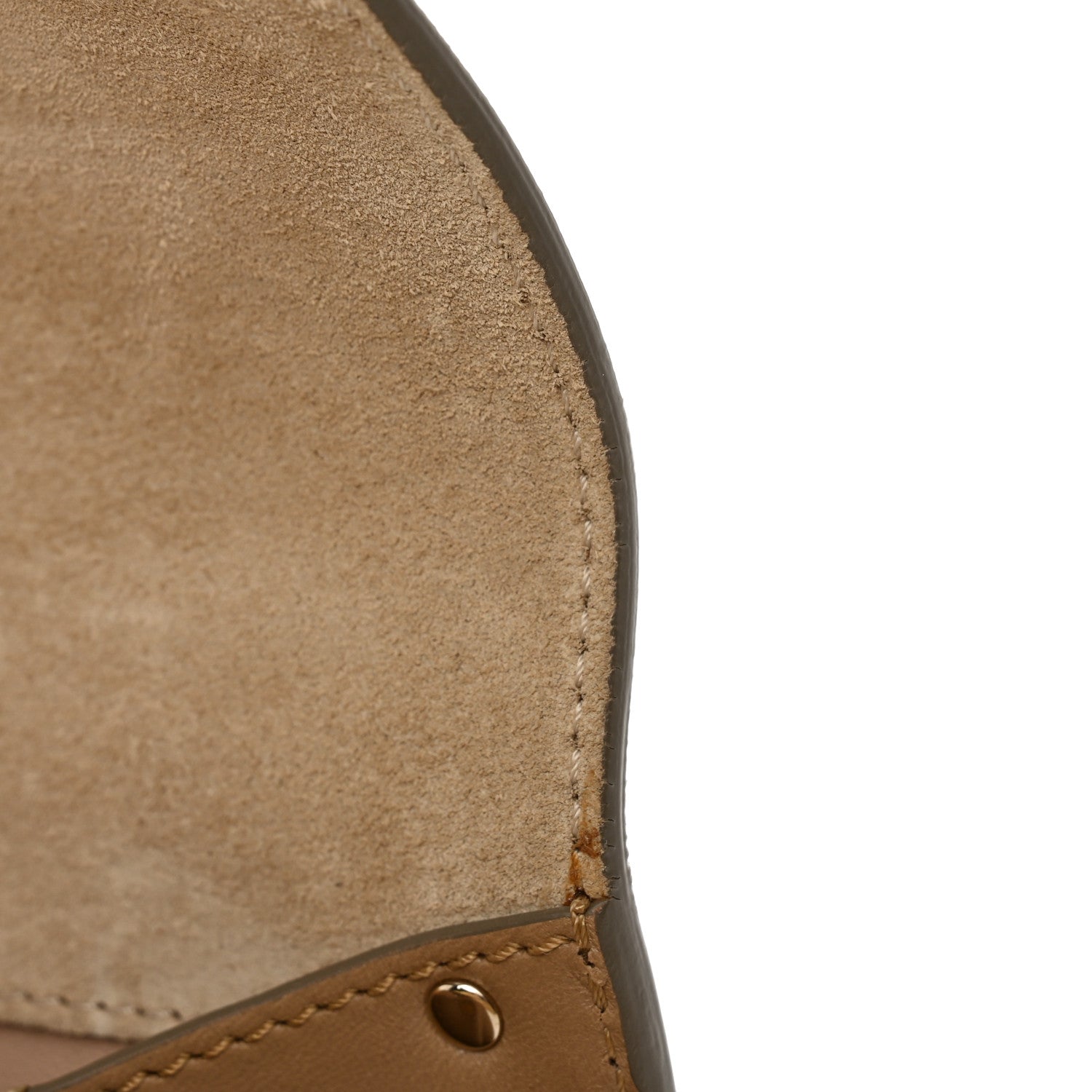 Chloe Calfskin Suede Gabrielle Clutch Cream Chestnut 17 of 17