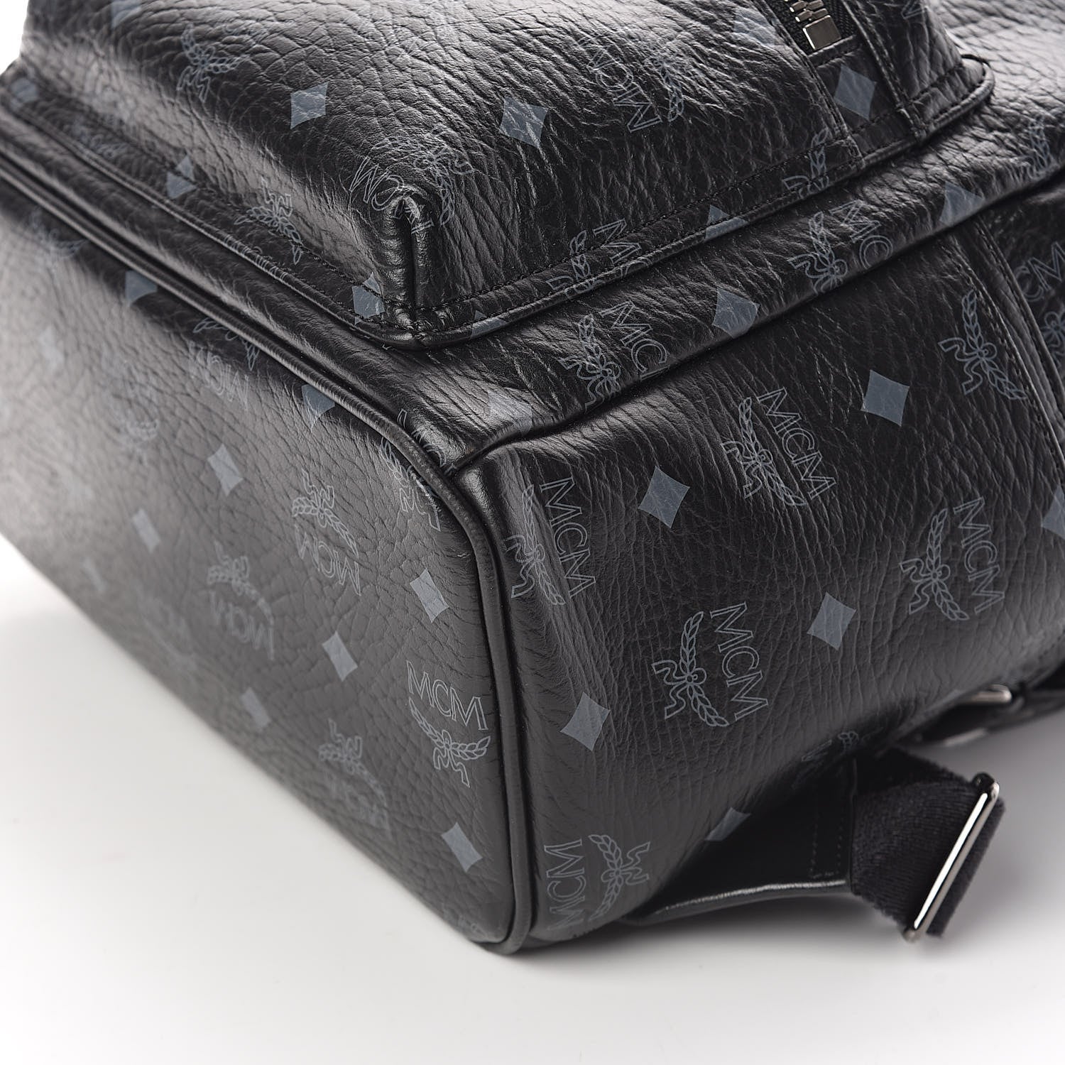MCM Visetos Studded Small Stark Backpack Black 8 of 9