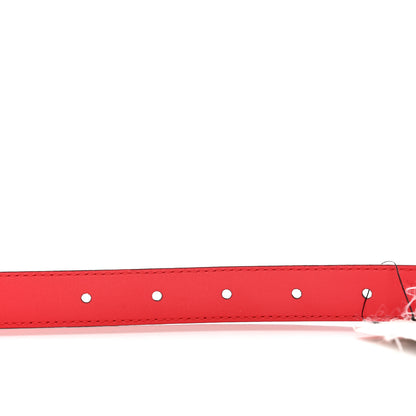 Gucci Azalea Calfskin Enamel Monochrome Double G 20mm Belt 85 34 Runway Coral 4 of 5