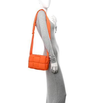 Bottega Veneta Nylon Intrecciato Padded Tech Small Cassette Bag Orange 2 of 10