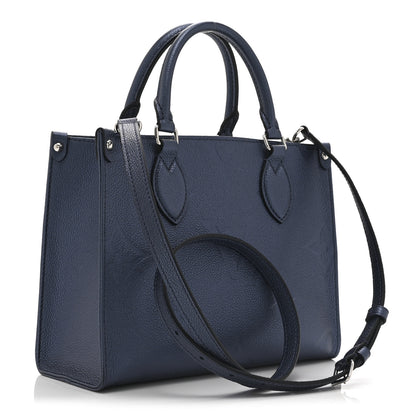 Louis Vuitton Metallic Empreinte Monogram Giant Onthego PM Navy Nacre 3 of 9