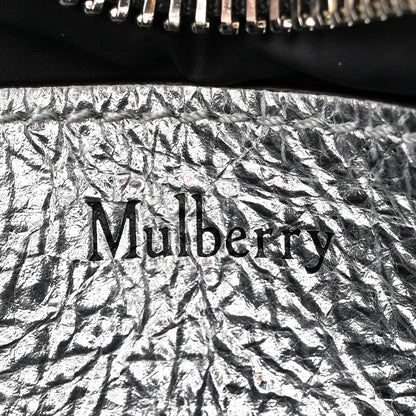 Mulberry Metallic Crinkled Calfskin Pillow Quilted Softie Clutch Silver 6 of 9