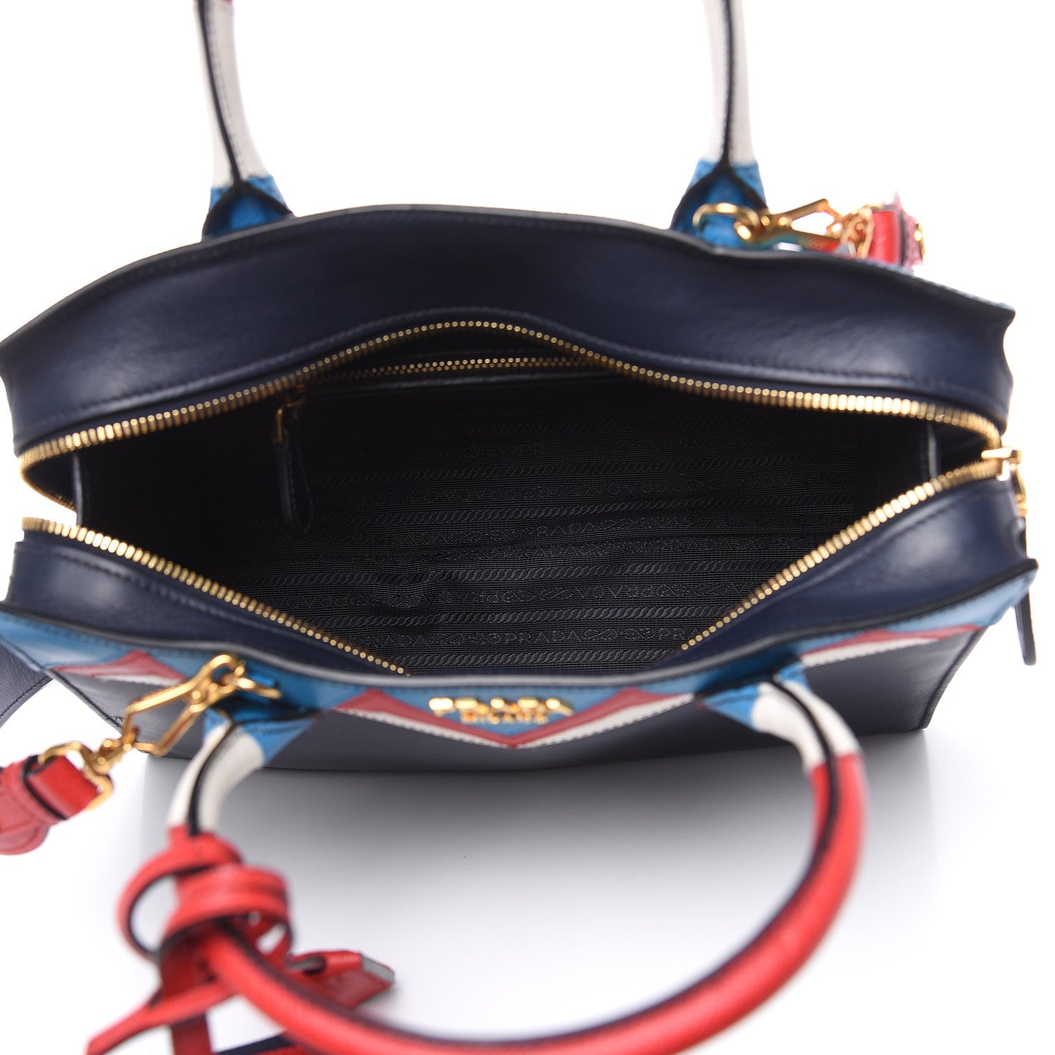 Prada City Calf Saffiano Esplanade Tote Baltico Rosso 5 of 11