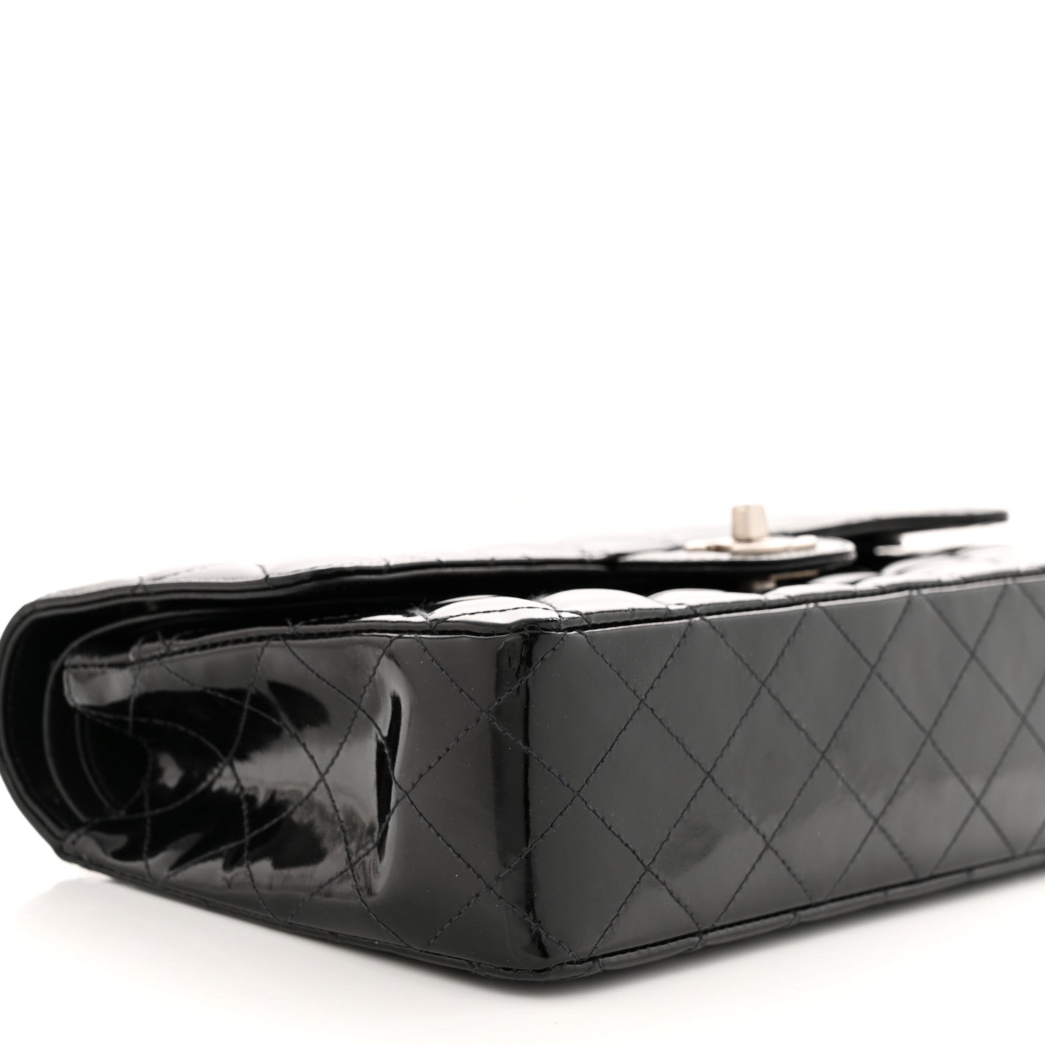 Chanel Patent Quilted Medium Double Flap Black 9 of 11