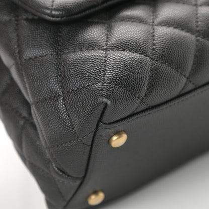 Chanel Caviar Quilted Small Coco Handle Flap Black 11 of 13