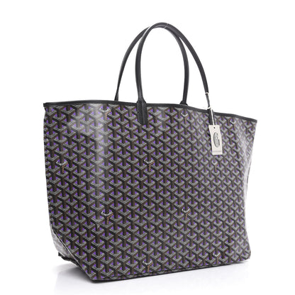 Goyard Goyardine Saint Louis Claire Voie GM Black Purple 3 of 8