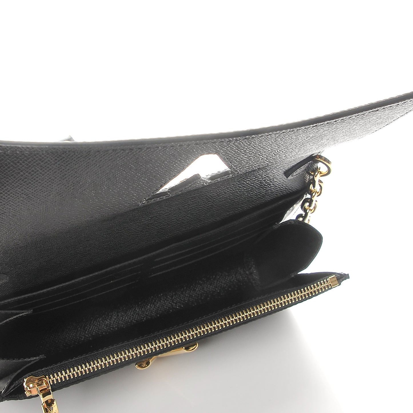 Epi Sequin Night Bird Twist Chain Wallet Black