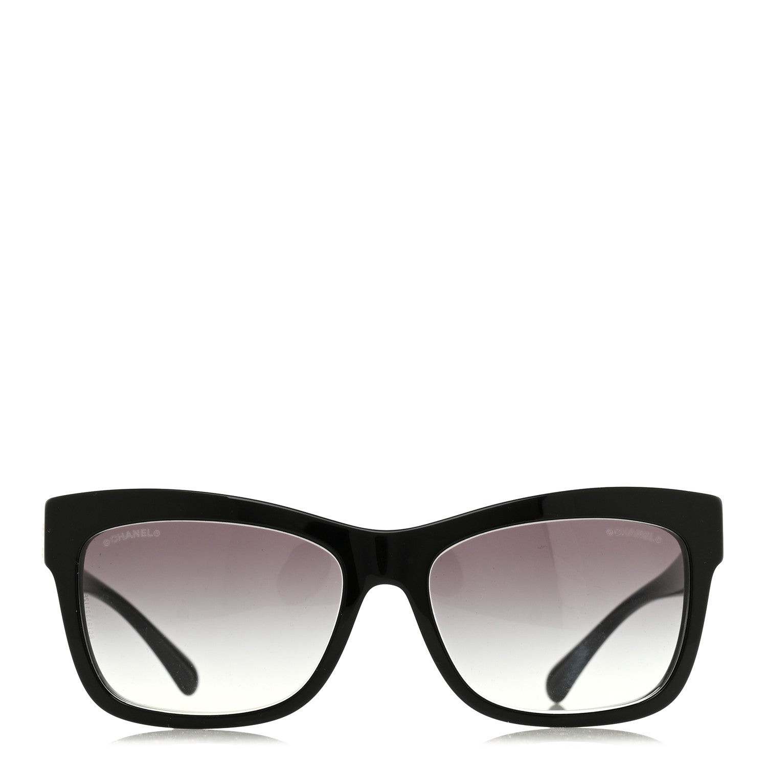 Chanel Acetate Crystal CC Rectangle Sunglasses 5496-B-A Black 2 of 7