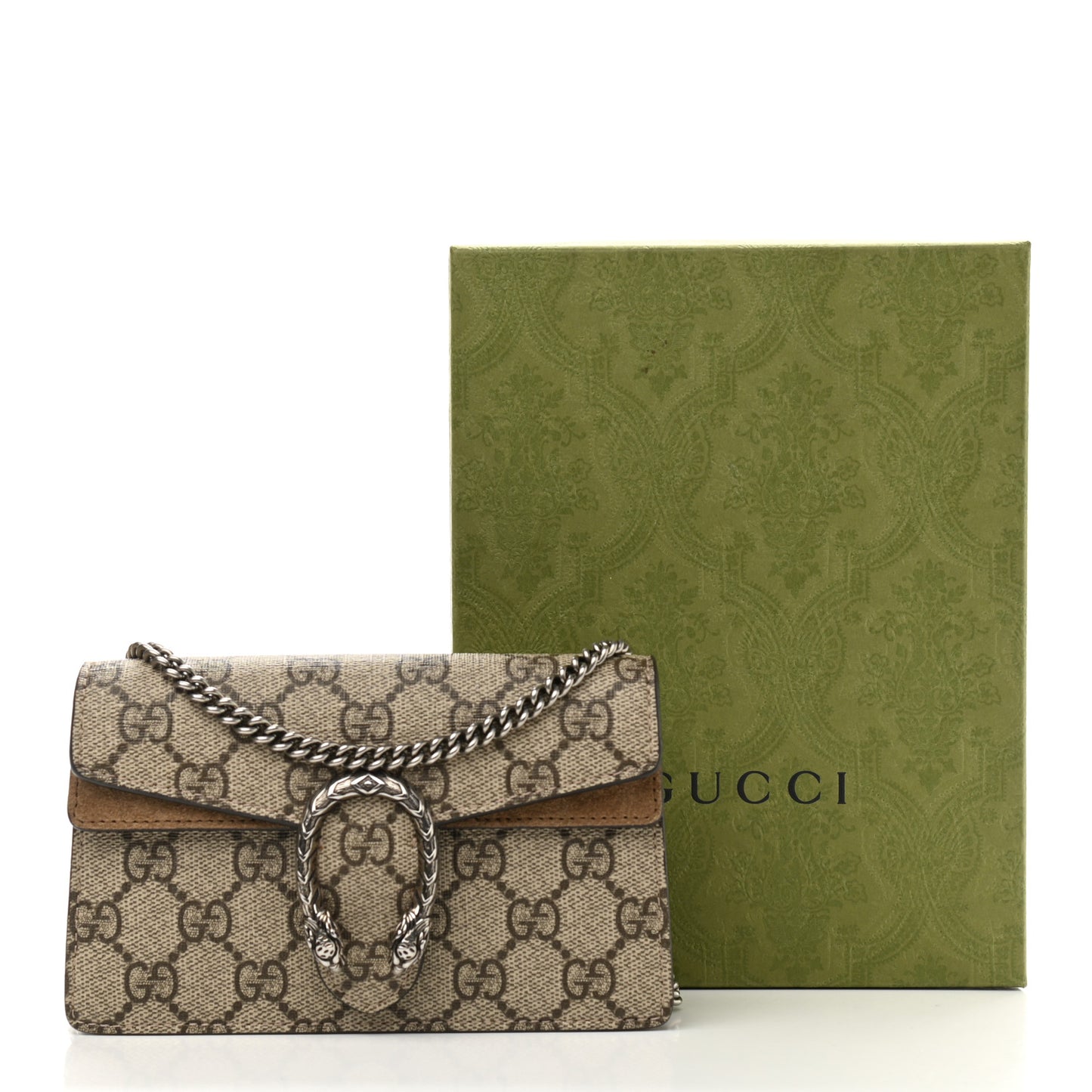 GG Supreme Monogram Super Mini Dionysus Shoulder Bag Taupe