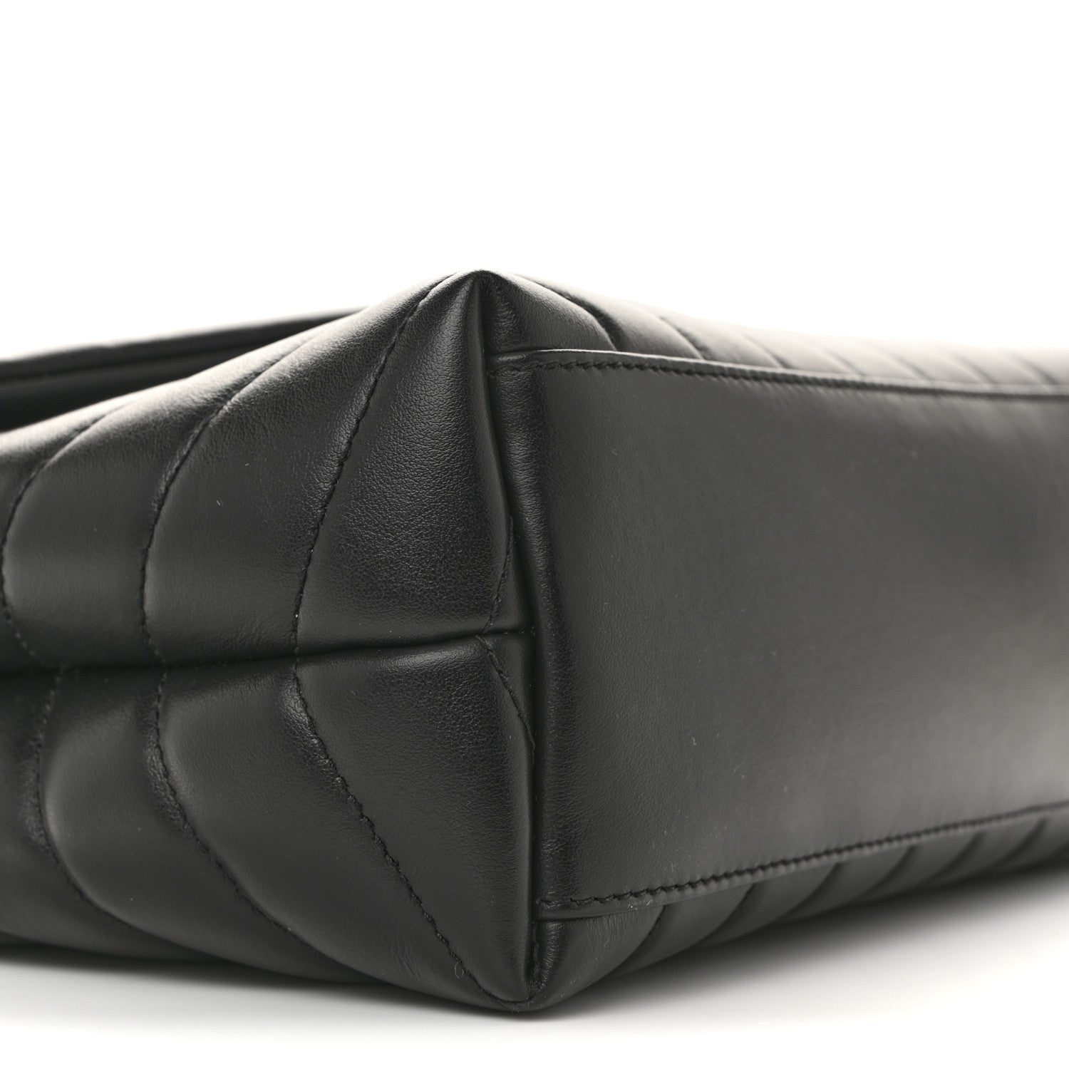 Saint Laurent Calfskin Y Quilted Monogram Small Loulou Chain Satchel Black 9 of 12