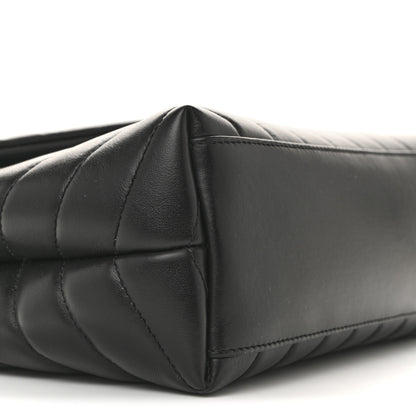Saint Laurent Calfskin Y Quilted Monogram Small Loulou Chain Satchel Black 9 of 12