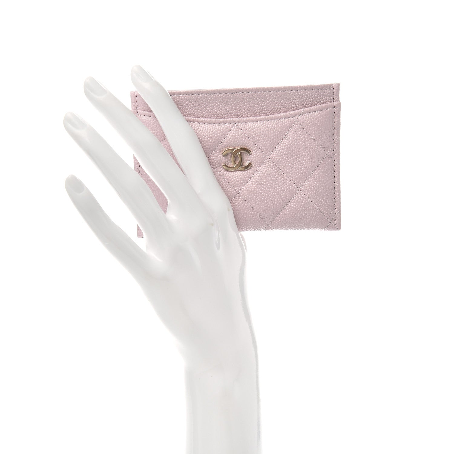 Chanel Caviar Quilted Card Holder Light Pink 2 of 8