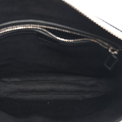 Gucci GG Supreme Monogram Web Small Flat Messenger Bag Black Grey 5 of 11