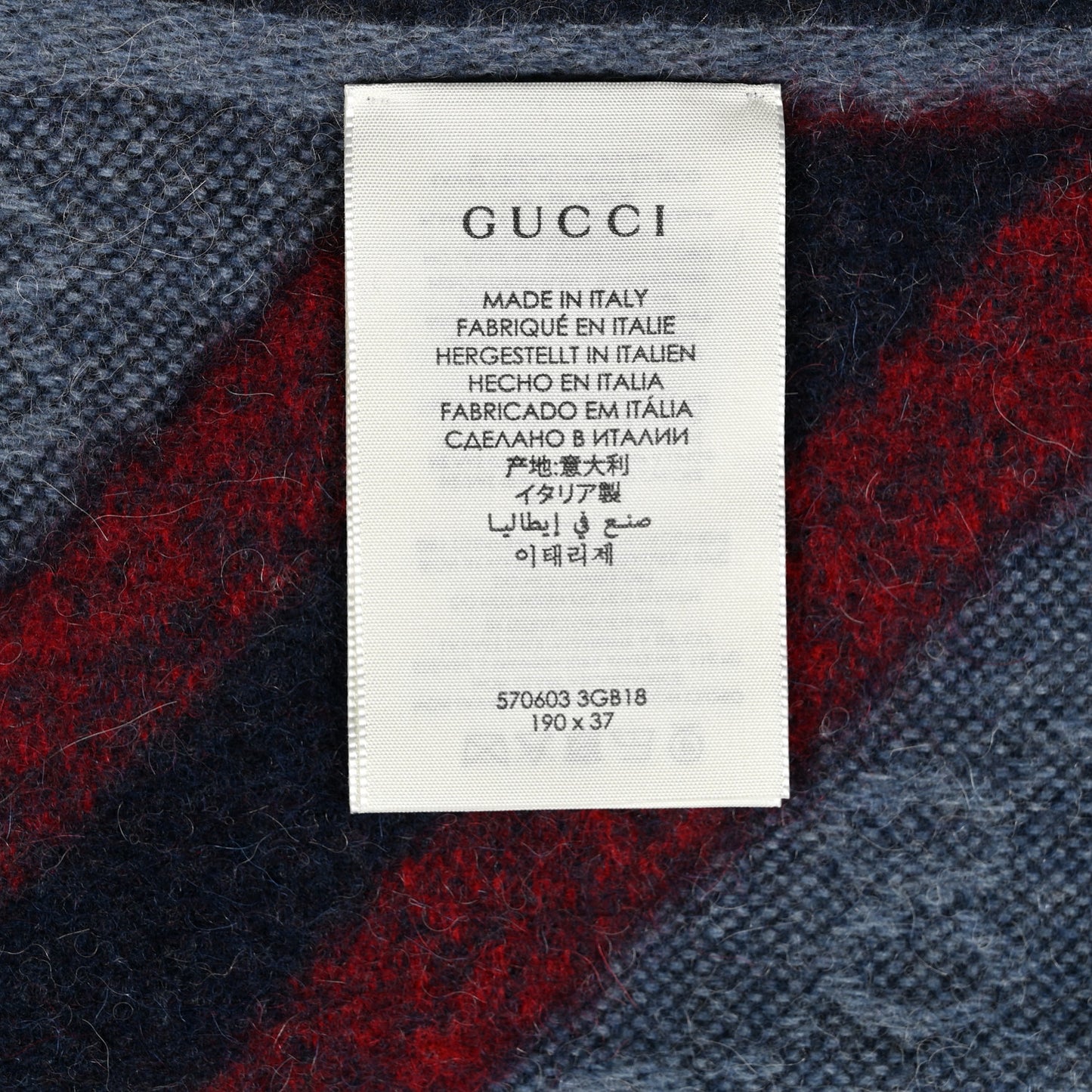 Wool Alpaca Monogram Web New Nikky Scarf Midnight Blue